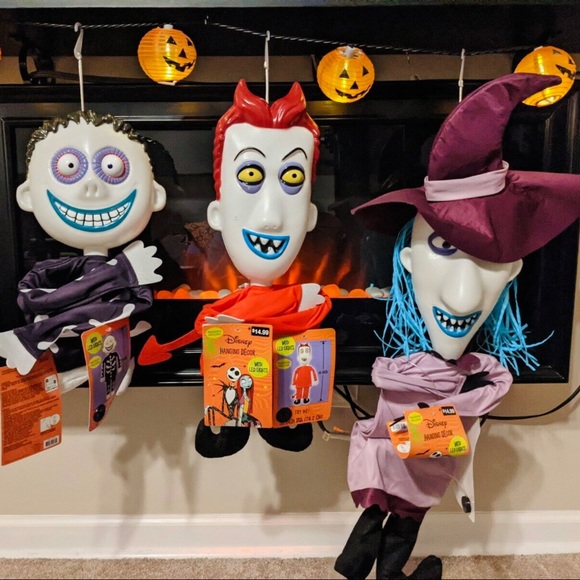 Disney Other - Nightmare Before Christmas Light-Up Hanging Decor Lock Shock Barrel Halloween